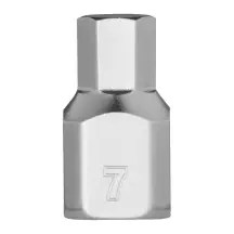 Головка торцевая хромированная 1/4'' MILWAUKEE укороченная с битой Hex, 7мм