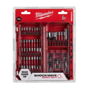 Набор бит SHOCKWAVE PACKOUT MILWAUKEE (75шт), пластиковый кейс №2
