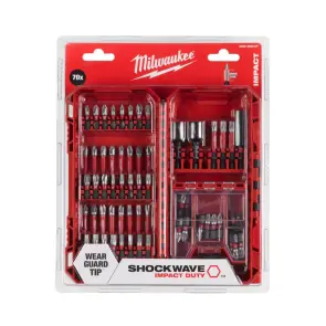 Набор бит SHOCKWAVE PACKOUT MILWAUKEE, (70шт) пластиковый кейс №4