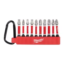 Набір біт ShW MILWAUKEE, 50мм в тримачі з карабином, (PZ1 / 3 x PZ2 / 3 x PZ3 / TX20) (10шт)