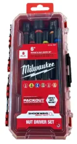 Набір насадок торцевих магнітних под зовнішній 6-гранник ShW MILWAUKEE, 150мм (8/10/13мм) (3шт), пластиковий кейс №2