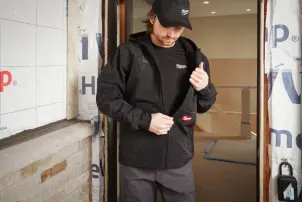 Куртка робоча з капюшоном FREEFLEX MILWAUKEE, SJ BL XL, чорна (розмір XL) №5