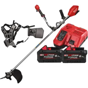Тример акумуляторний безщiтковий MILWAUKEE, M18 F2BCU-0 (2х18В) (зарядний пристрій M18 DBSC, 2 акумулятори М18 FВ8 8Аг, картонне №1