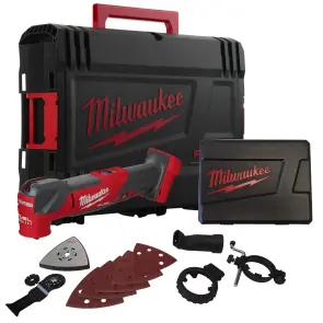Інструмент багатофунціональний акумуляторний MILWAUKEE, M18 FMT-0X (каркас, універсальне лезо, шліфувальна підошва, шліфувальний №2