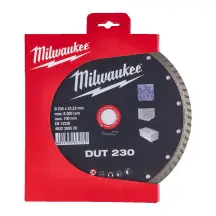 Диск алмазний MILWAUKEE DUT 230, діаметр 230мм (керамічна плитка/чистий різ)
