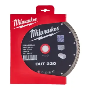 Диск алмазний MILWAUKEE DUT 230, діаметр 230мм (керамічна плитка/чистий різ) №1