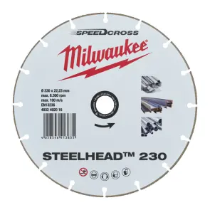 Диск алмазный Speedcross STEELHEAD 230 MILWAUKEE, диаметр 230мм, (металл, нержавейка) №2
