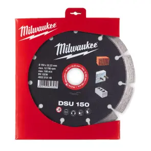 Диск алмазный MILWAUKEE DSU 150, диаметр 150мм (для штроборезов) №1