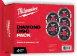 Диск алмазный MILWAUKEE, DU 115 PROMO, диаметр 115мм (5шт) №1