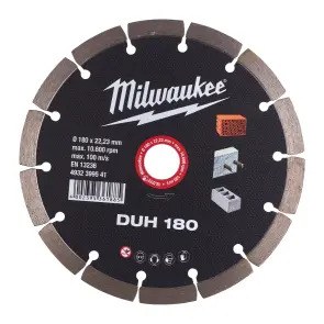 Диск алмазный MILWAUKEE DUH 180, диаметр 180мм (железобетон, кирпич) №2