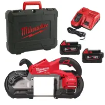 Пила ленточная аккумуляторная MILWAUKEE, M18 FBS127-502C (зарядное устройство M12-18 FC, 2 аккумулятора М18 В5 5Ач, кейс)