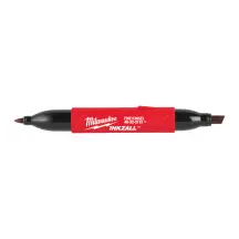 Маркер для будмайданчика INKZALL Double Tip MILWAUKEE, тонкий/скошений, чорний (48223115)