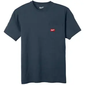 Футболка MILWAUKEE, WTSSBLU-L з кишенею та коротким рукавом, синя, (розмір L) №1