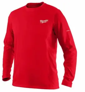 Футболка MILWAUKEE, WWLSRD-XL дихаюча з довгим рукавом, червона, (розмір XL) №2