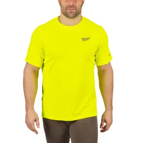 Футболка MILWAUKEE, WWSSYL-XXL дихаюча з коротким рукавом, жовта Hi-Vis, (розмір XXL) №1