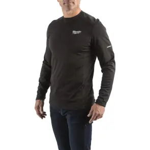 Футболка MILWAUKEE, WWLSBL-XL дихаюча з довгим рукавом, чорна, (розмір XL) №2