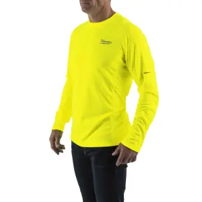 Футболка MILWAUKEE, WWLSYL-S дихаюча з довгим рукавом, жовта Hi-Vis, (розмір S) №2