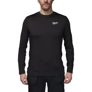 Термореглан MILWAUKEE, CWB LS BL XVXL с длинным рукавом, черный (размер XXXL) №1