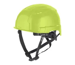 Шолом захисний з ремінцем EN 12492 BOLT200 MILWAUKEE Hi-Vis, вентильований, жовтий