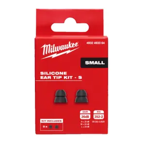 Комплект вкладишів змінних силіконових 2-х шарових (амбушюр) MILWAUKEE, S, 5 пар. (для L4 RLEPB) картонна упаковка №2