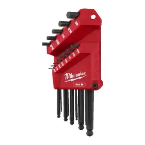 Набір ключів Г-образних шестигранних дюймових HEX MILWAUKEE (3/8'', 5/16'', 1/4'', 7/32'', 3/16'', 5/32'', 9/64'', 1/8'', 7/64'' №2