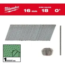 Цвяхи оцинковані вкриті смолою з Т-образною головкою MILWAUKEE, 18G/0 градусів/19мм, (10000шт) в магазині TVOE