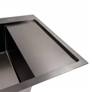 Кухонна мийка CM 65*50 L чорна PVD VALESO Handmade (круглий сифон 3,0/0,8) №3
