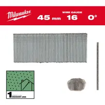 Цвяхи оцинковані з Т-образною головкою MILWAUKEE, 16G/0 градусів/45мм, (2500шт) в магазині TVOE