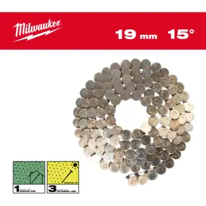 Цвяхи в котушці MILWAUKEE, з круглою головкою, 15 /3.05 x 19мм / RS (2880шт) №1