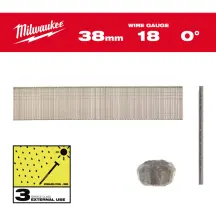 Цвяхи з нержавіки фінішні 18GA MILWAUKEE, з Т-подібним капелюшком, 38мм / SC3, (5000шт)