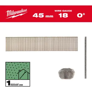 Цвяхи оцинковані вкриті смолою з Т-образною головкою MILWAUKEE, 18G/0 градусів/45мм, (5000шт) №1