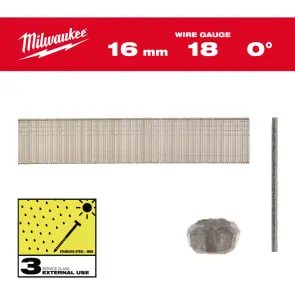 Цвяхи з нержавійки з Т-образною головкою MILWAUKEE, 18G/0 градусів/16мм, (10000шт) №1
