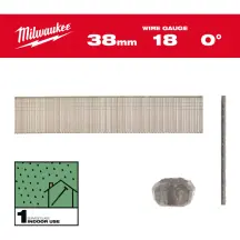 Цвяхи оцинковані вкриті смолою з Т-образною головкою MILWAUKEE, 18G/0 градусів/38мм, (5000шт)