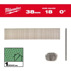 Цвяхи оцинковані вкриті смолою з Т-образною головкою MILWAUKEE, 18G/0 градусів/38мм, (5000шт) №1