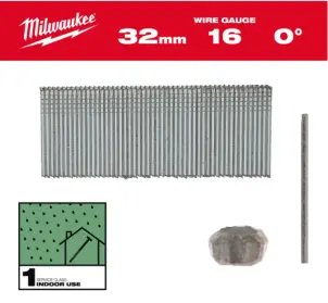 Цвяхи оцинковані з Т-образною головкою MILWAUKEE, 16G/0 градусів/32мм, (5000шт) №1