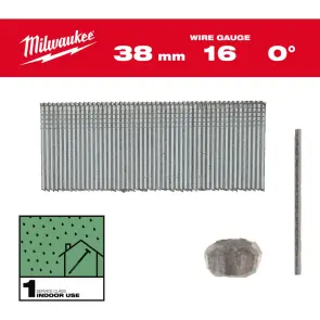Цвяхи оцинковані з Т-образною головкою MILWAUKEE, 16G/0 градусів/38мм, (2500шт) №1