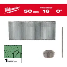 Цвяхи оцинковані з Т-образною головкою MILWAUKEE, 16G/0 градусів/50мм, (2500шт)