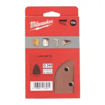 Бумага шлифовальная дельтавидная MILWAUKEE, 100х147мм HL, зерно 240 (10шт) купить в Украине