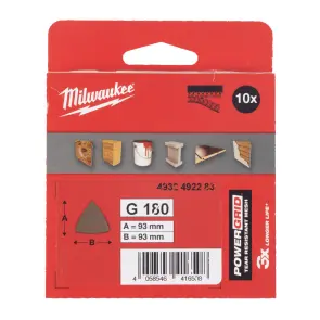Сітка шліфувальна PG Mesh HL MILWAUKEE, 93х93х93мм, зерно 240, (10шт) №1