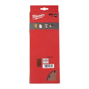 Папір шліфувальний MILWAUKEE, 115x230мм HL, зерно 240, (10шт) №1