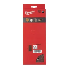 Папір шліфувальний MILWAUKEE, 115x230мм HL, зерно 40, (10шт) №1