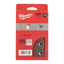 Папір шліфувальний MILWAUKEE, 80x133мм HL, зерно 80, (10шт) купити в Києві