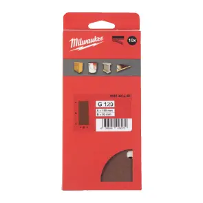 Папір шліфувальний MILWAUKEE, 93x185мм HL, зерно 120, (10шт) №1