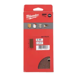 Папір шліфувальний MILWAUKEE, 93x185мм HL, зерно 80, (10шт) №1