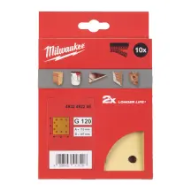 Бумага шлифовальная HP MILWAUKEE, 115х107мм HL, зерно 120, (10шт)