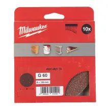 Папір шліфувальний MILWAUKEE діаметр 125/8 HL, зерно 60, (10шт)