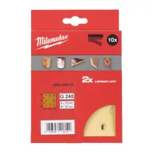 Папір шліфувальний HP MILWAUKEE, 115х107мм HL, зерно 240, (10шт)