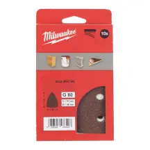 Папір шліфувальний дельтавидний MILWAUKEE, 100х147мм HL, зерно 80 (10шт) в магазині TVOE