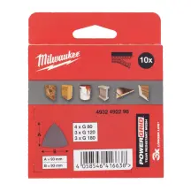 Набір сіток шліфувальних PG Mesh HL MILWAUKEE, 93х93х93мм, (10шт)