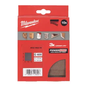 Сітка шліфувальна PG Mesh HL MILWAUKEE, 115х107мм, зерно 80, (10шт) №1